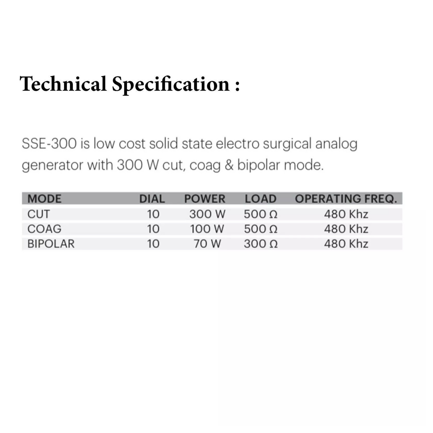 Cautery Machine 300 Watt Bipolar Diathermy Unit Electrosurgical Generator