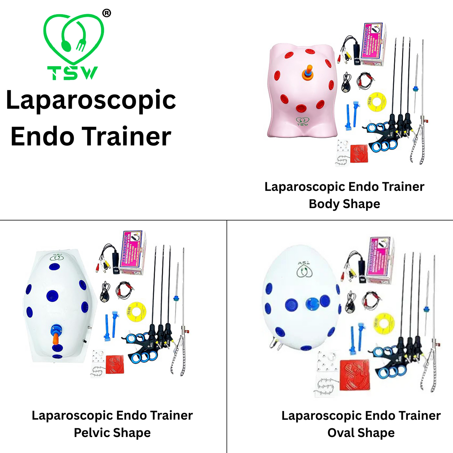 Laparoscopic Endo Trainer surgical simulation device for minimally invasive surgery practice with HD camera and training modules