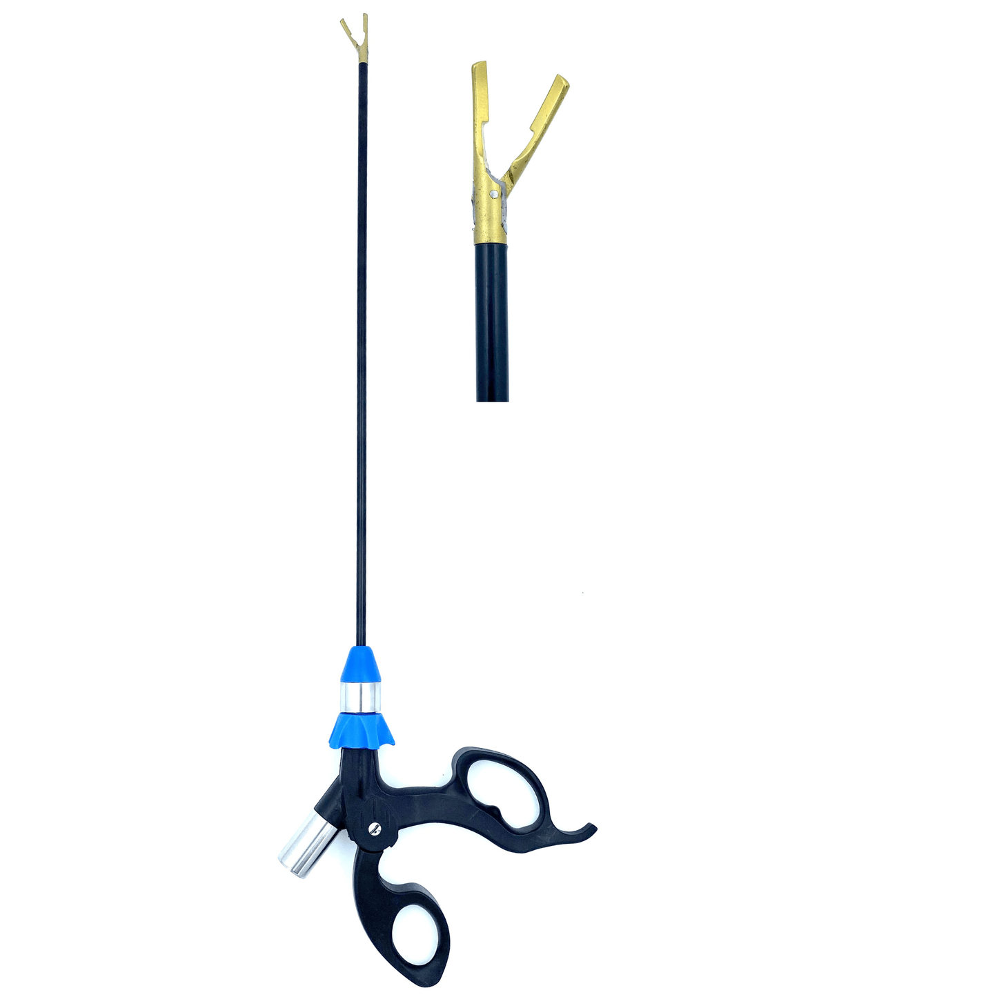 Laparoscopic Bipolar Vessel Sealer Cutter Forceps 5mm with ergonomic handle for sealing and cutting blood vessels in minimally invasive surgery