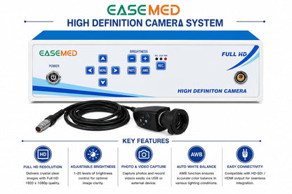 EASEMED Full HD Endoscopy & Laparoscopy Camera System with Camera Head | 1920×1080 Medical Surgical Imaging Camera | CMOS Endoscopy Camera System - TSW