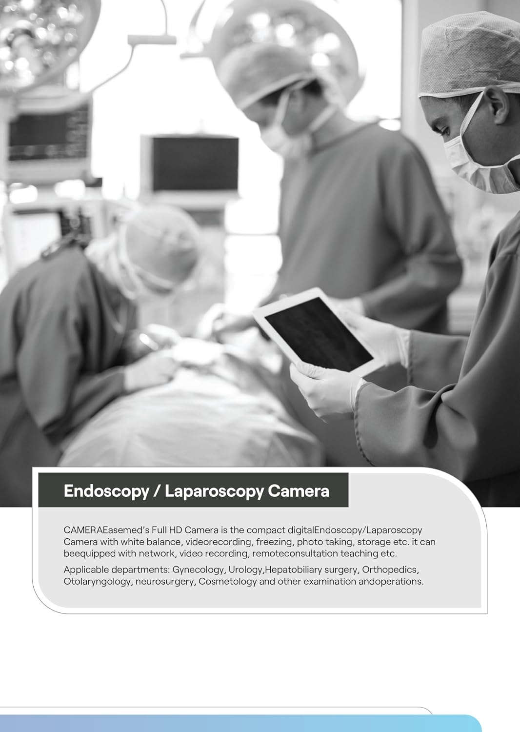 EASEMED EM4K 4K UHD Endoscopy & Laparoscopy Camera System | 3840×2160 60FPS Medical Camera | CMOS Surgical Endoscopy Imaging System with Camera Head