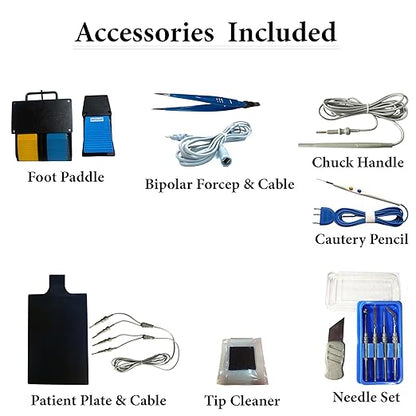 Cautery Machine 300 Watt Analog Model Electrosurgical Generator Electrocautery Unit with Accessories Set