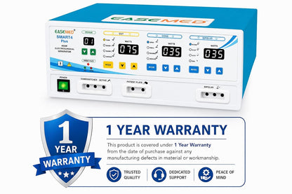 EASEMED Smart4 Plus 400W Digital Electrosurgical Generator | Monopolar & Bipolar Cautery Machine | Electrosurgery Diathermy Unit | ESU with Complete Accessories