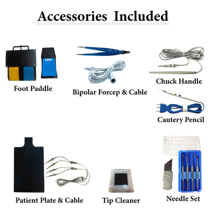 G SSE TUR 400W Analog Cautery Machine | Monopolar & Bipolar Electrosurgical Generator | Surgical Diathermy Electrosurgery Unit | Complete Accessories Set