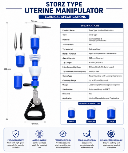 Storz Type Uterine Manipulator Set – Surgical Instrument Set