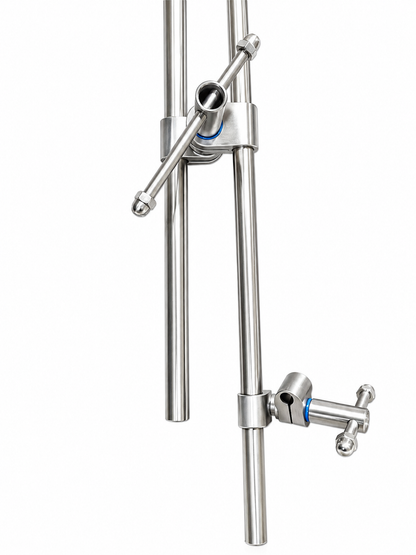 Laparoscopic rigid retractor system components and fixation setup