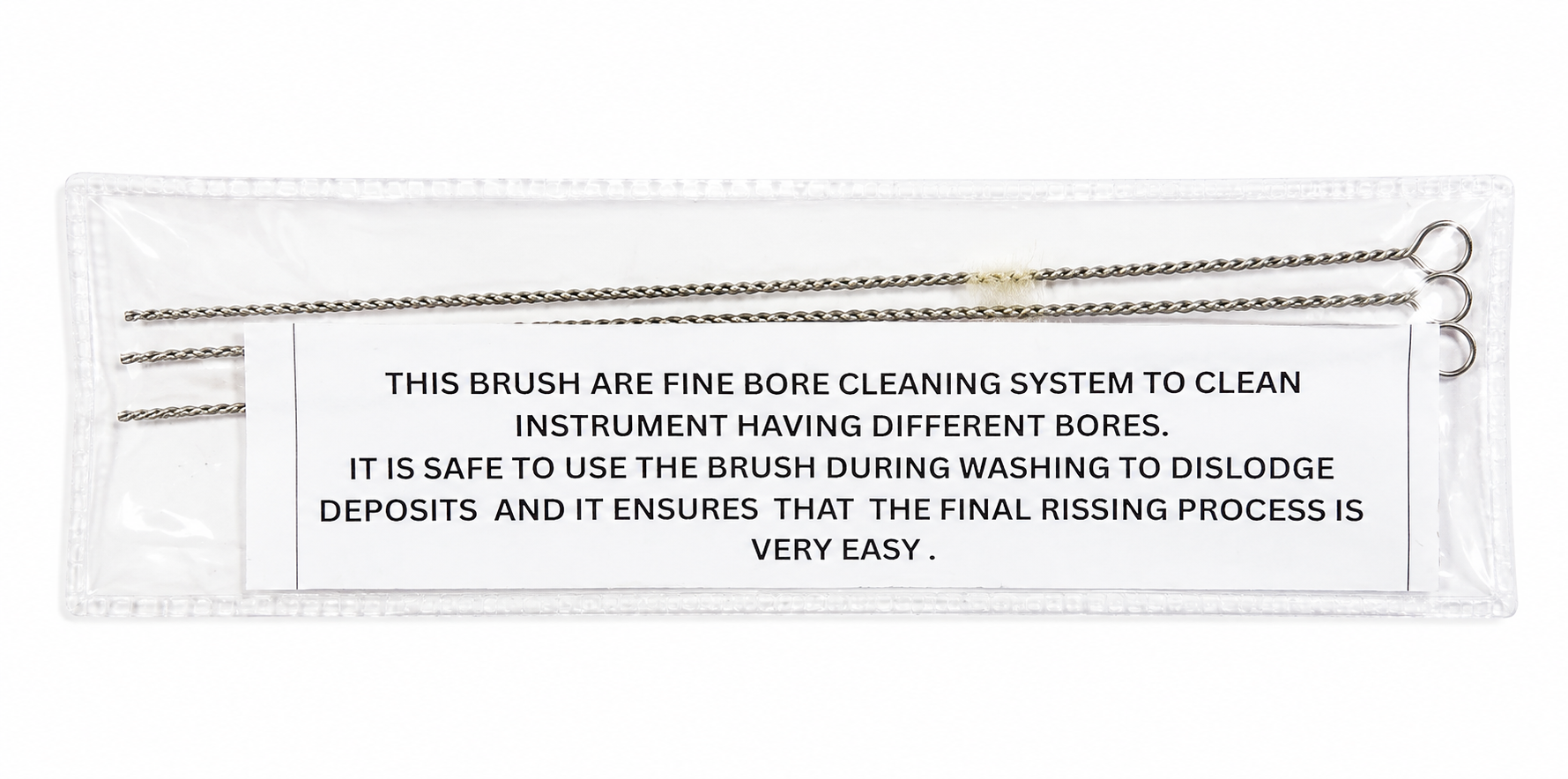 Flexible fine-bore brushes for compatible surgical instrument channels