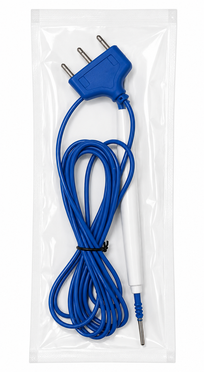 Cautery pencil with compatible 3-pin ESU connection guidance