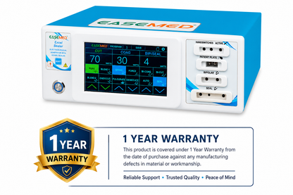 EASEMED Excel Sealer 400W Digital Touch Screen Cautery Machine | Monopolar Bipolar Vessel Sealing Electrosurgical Generator | 7" LCD Electrosurgery Diathermy Unit | Complete Surgical Set - TSW