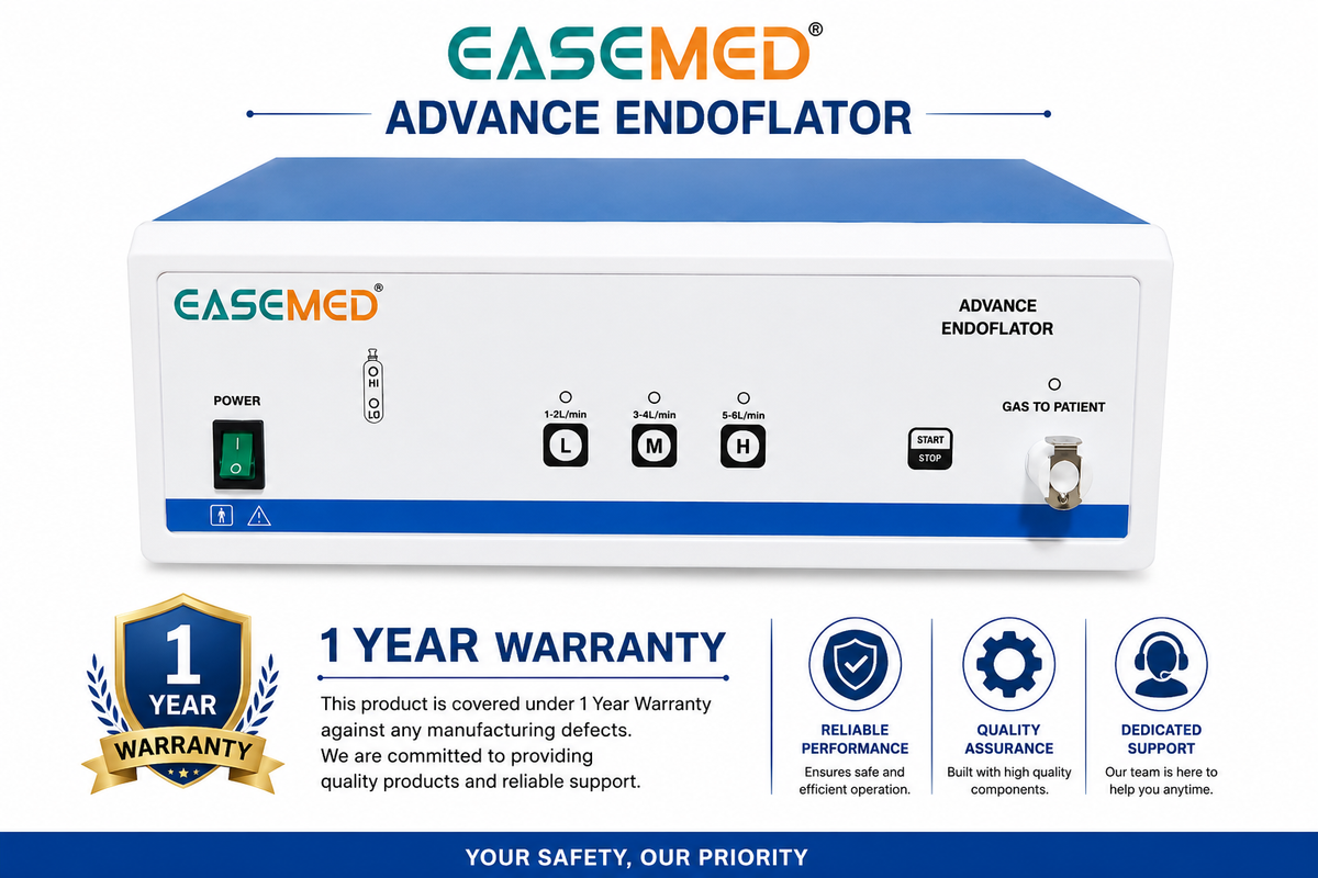 EASEMED Advance Endoflator CO₂ Insufflator with Inbuilt Gas Warmer | Microcontroller Controlled Endoscopic Vessel Harvesting System | 3 Flow Modes | Medical CO₂ Endoflation Unit - TSW