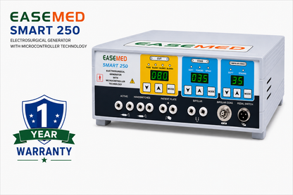 EASEMED Smart-250 250W Electrosurgical Generator | Digital Bipolar Monopolar Cautery Machine | Electrosurgery Diathermy Unit Set