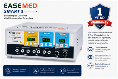 EASEMED Smart-3 300W Electrosurgical Generator | Digital Monopolar Bipolar Cautery Machine | Electrosurgery Diathermy Unit Set