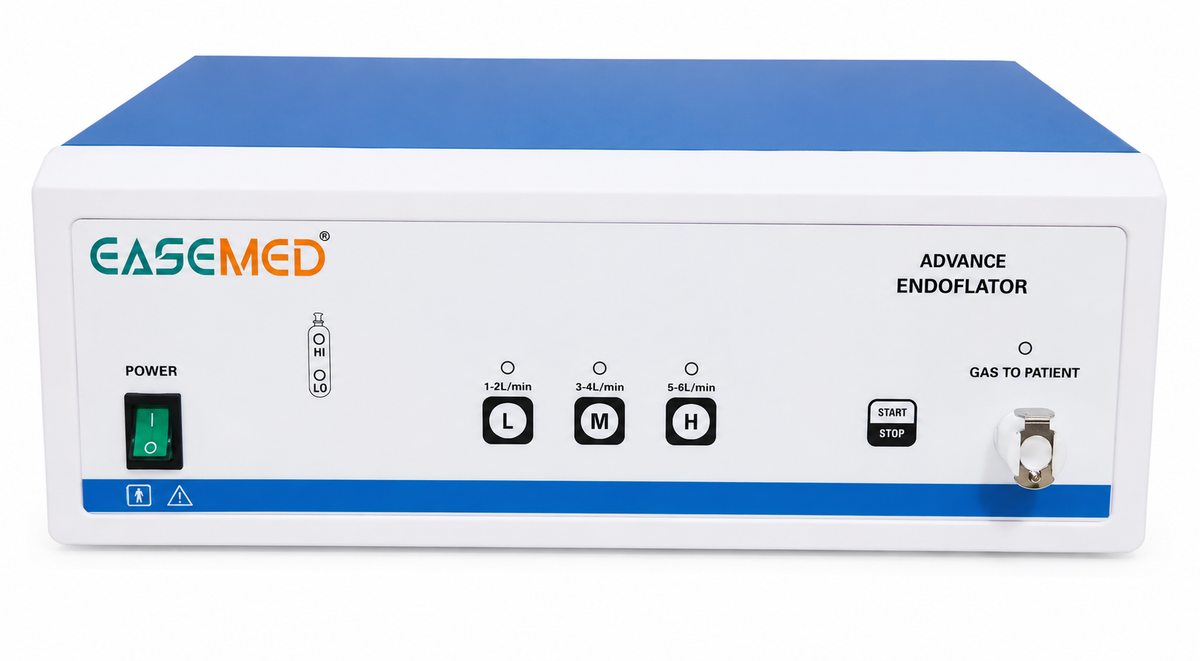 EASEMED Advance Endoflator CO₂ Insufflator with Inbuilt Gas Warmer, Microcontroller Controlled Electronic Endoscopic Vessel Harvesting System, 3 Flow Modes