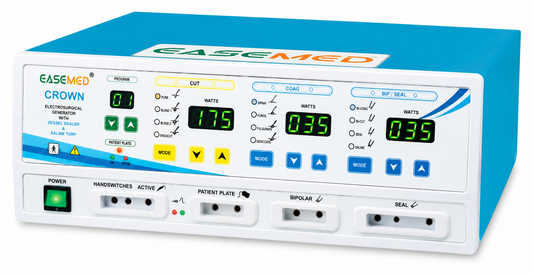 EASEMED CROWN 400W Digital Electrosurgical Generator with Monopolar, Bipolar, Vessel Sealing System, Saline Bi-TURP and Complete Surgical Accessories Set