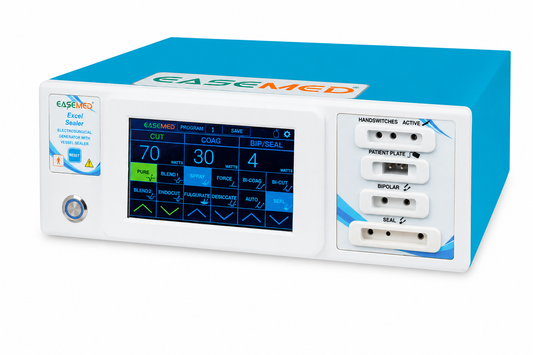EASEMED Excel Sealer 400W Digital Touch Screen Electrosurgical Generator with Monopolar, Bipolar, Vessel Sealing System and Complete Surgical Accessories Set