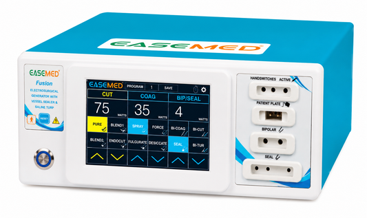 EASEMED Fusion 400W Digital Touch Screen Electrosurgical Generator with Monopolar, Bipolar, Vessel Sealing and Saline Bipolar TURP Complete Set