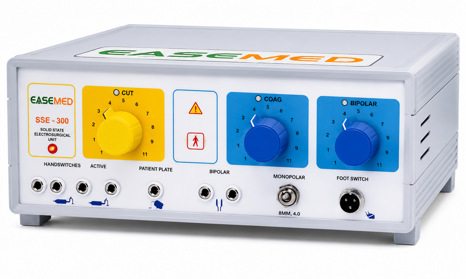 EASEMED SSE-300 300W Analog Electrosurgical Generator Bipolar Monopolar Cautery Machine Diathermy Unit with Complete Accessories Set