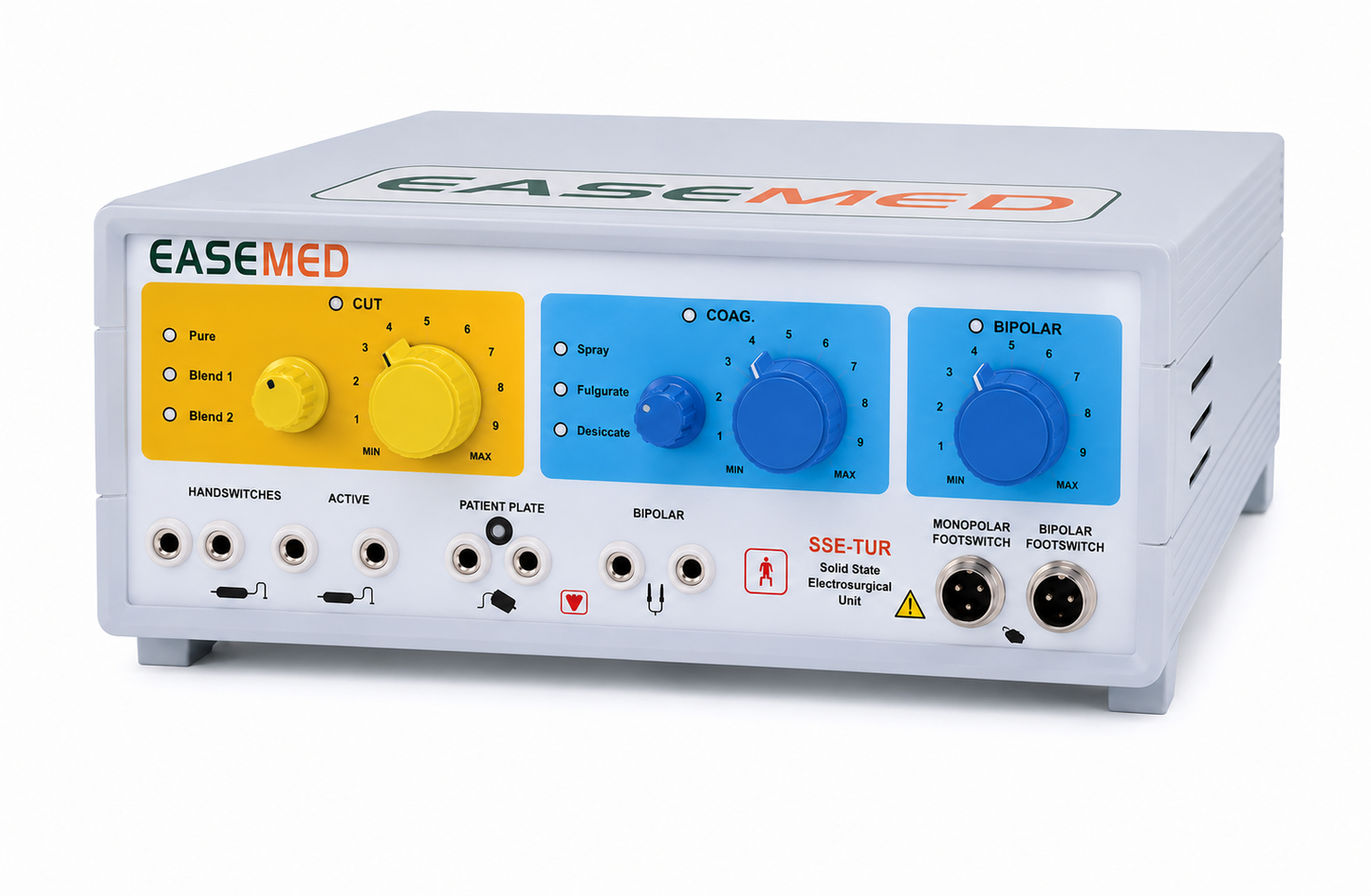 EASEMED SSE-TUR 400W Analog Electrosurgical Generator Bipolar Monopolar Cautery Machine Diathermy Unit with Complete Accessories Set