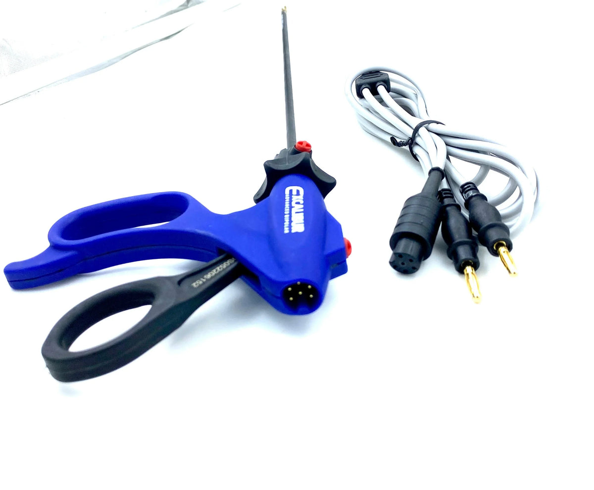 Laparoscopic bipolar vessel sealing and cutting forceps