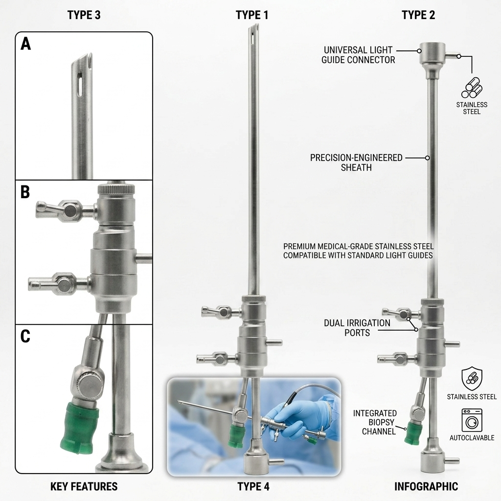 TSW 4mm hysteroscopy operative sheath product view for gynecology procedures