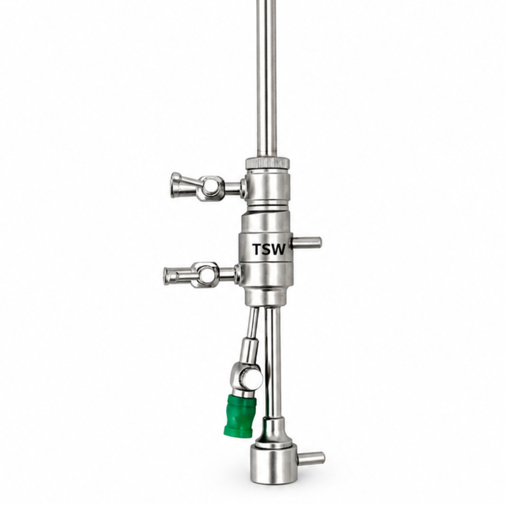 Hysteroscopy operative sheath close-up for diagnostic and operative procedures