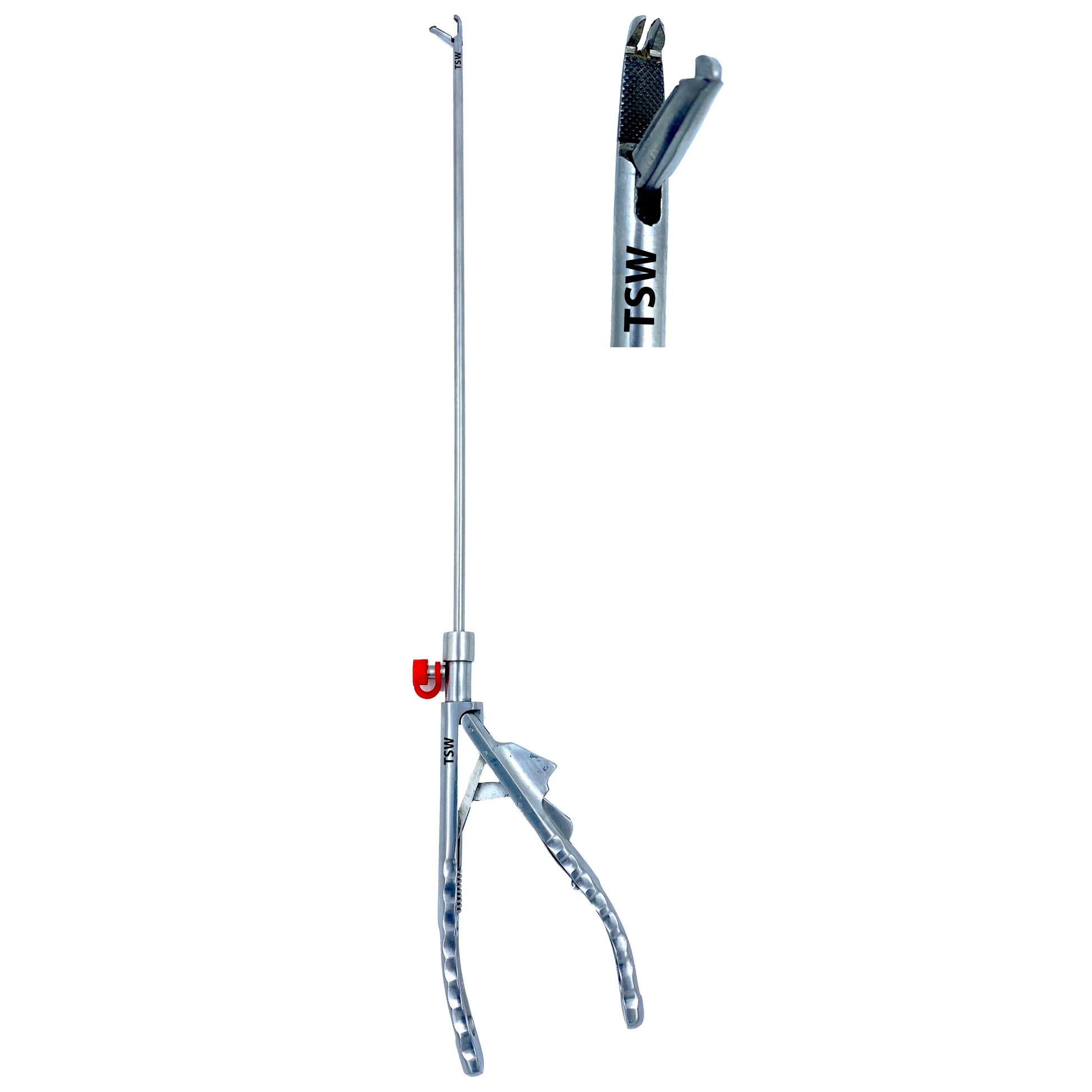 Laparoscopic 1/2 Tooth Needle Holder surgical instrument with ergonomic handle for precision suturing in minimally invasive surgeries