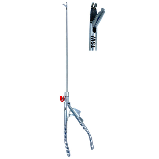 Laparoscopic 1/2 Tooth Needle Holder surgical instrument with ergonomic handle for precision suturing in minimally invasive surgeries