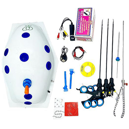 Pelvic shape laparoscopic endo trainer simulator for surgical skills practice