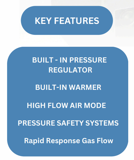 TSW CO₂ insufflator front panel with digital pressure flow temperature and volume displays