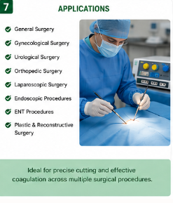 G SSE TUR 400W Analog Cautery Machine | Monopolar & Bipolar Electrosurgical Generator | Surgical Diathermy Electrosurgery Unit | Complete Accessories Set