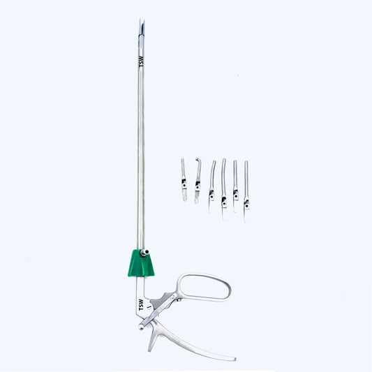 TSW laparoscopic Laparoscopic  bulldog clip applicator 10mm diameter 330mm working length stainless steel surgical instrument