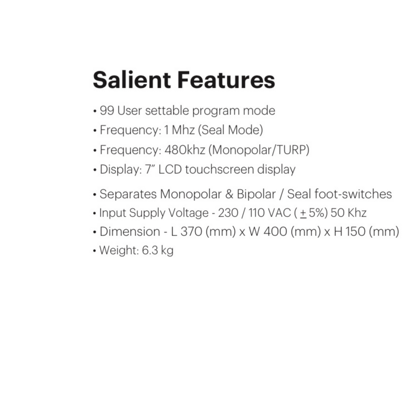 Fusion Electrosurgical Cautery Machine - Vessel Sealer & Bipolar TURP - Tannu Surgical Works