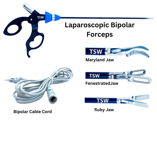 Laparoscopic Bipolar Forceps with Cable Cord | Precision Surgical Instrument for Minimally Invasive Procedures

